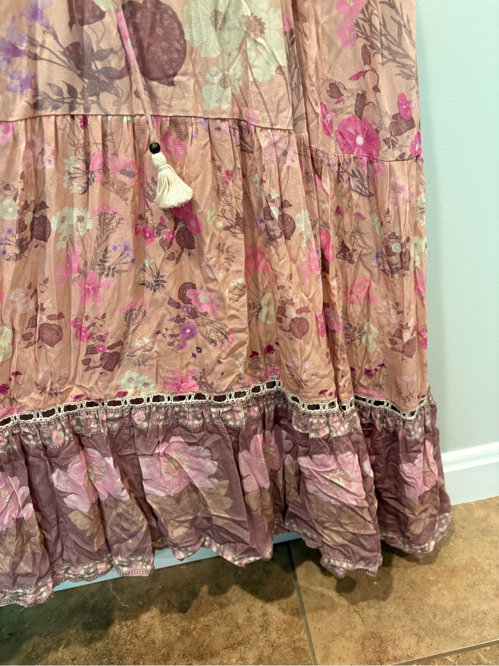 Spell and the Gypsy Collective Wild Bloom Dress Sz XL Floral Pink Boho - Picture 9 of 13